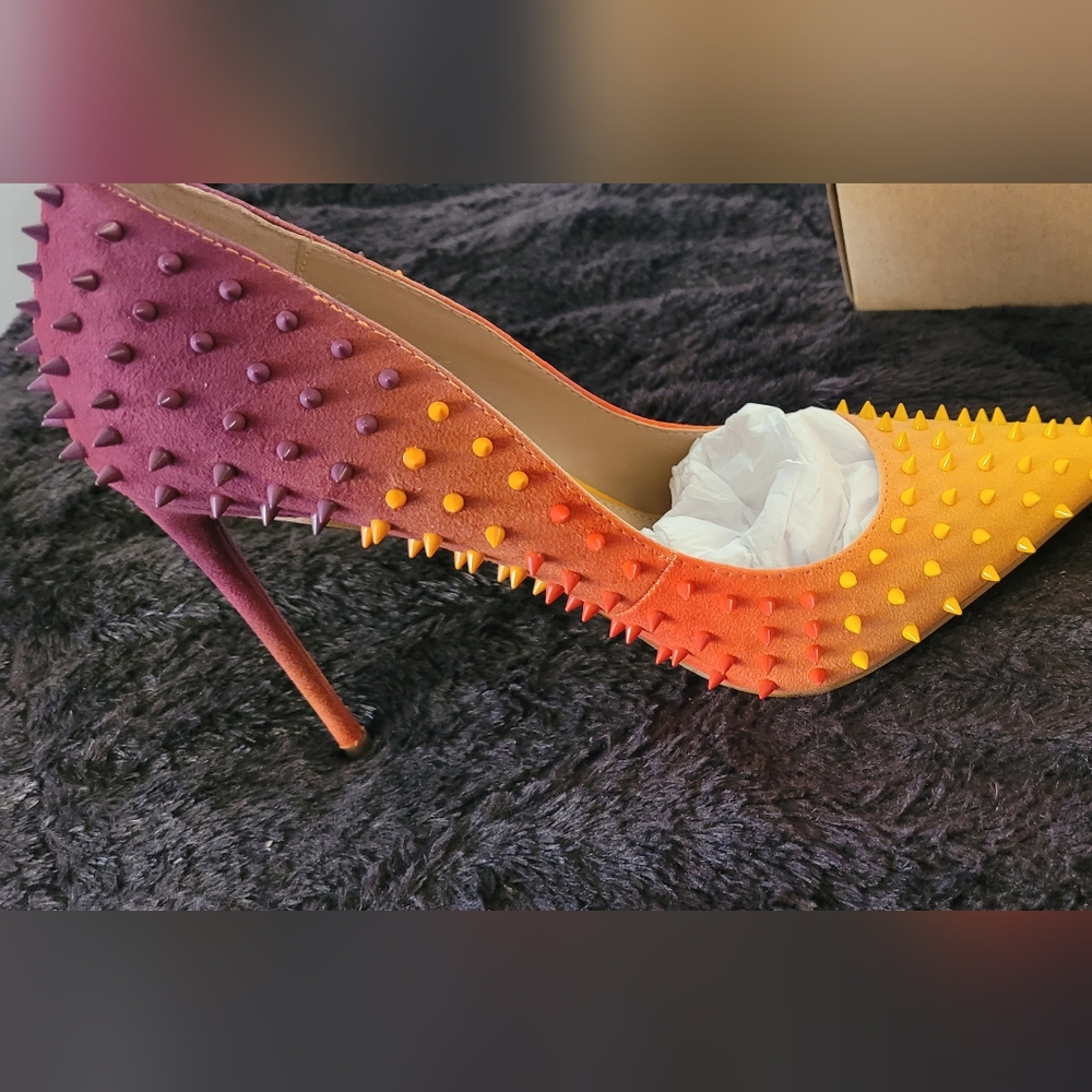 Steve Madden Yellow and Purple Spiked Heels - Picture 5 of 12